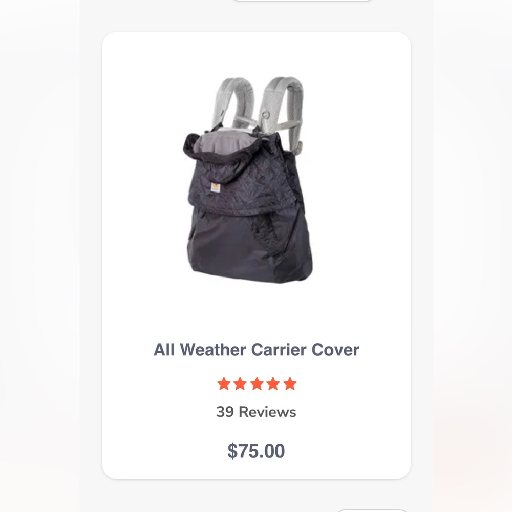 Ergobaby all weather carrier cover